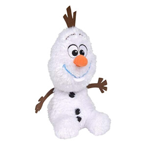 Peluche Olaf - La reine des neiges - blanc orange bleu noir marron 25 cm
