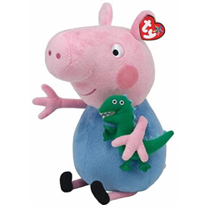 Peluche Peppa Pig bleu/rose 28 cm