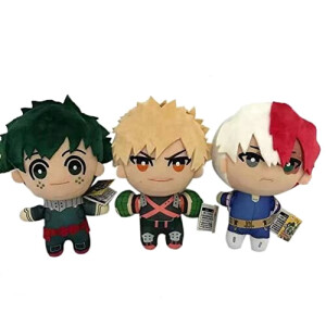 Peluche Izuku Midoriya, Shoto Todoroki, Katsuki Bakugo - My Hero Academia -  pièces - a 15 cm