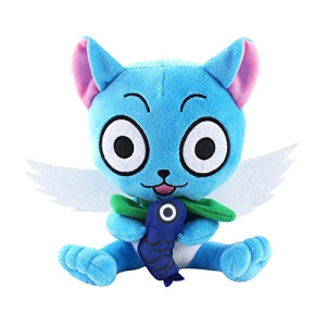 Peluche Natsu Dragnir, Happy - Fairy Tail - type 17 cm