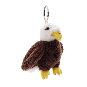 Peluche Aigle marron blanc jaune 11 cm
