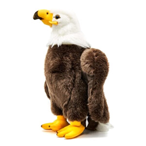Peluche Aigle marron blanc jaune 32 cm