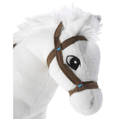 Peluche Cheval weiß mit braun 30x13 cm variant 0 