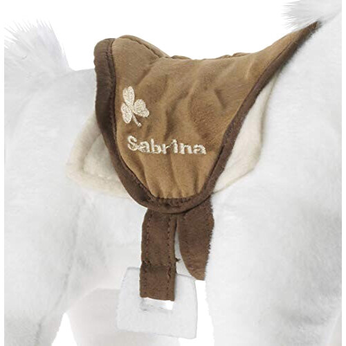 Peluche Cheval weiß mit braun 30x13 cm variant 1 