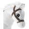Peluche Cheval weiß mit braun 30x13 cm - miniature variant 1