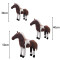 Peluche Cheval marron clair et blanc 40 cm - miniature variant 2