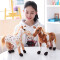 Peluche Cheval marron clair et blanc 40 cm - miniature variant 4