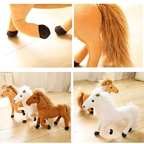 Peluche Cheval blanc 32x26 cm variant 2 