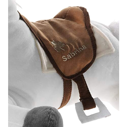 Peluche Cheval weiß mit braun variant 1 