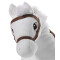 Peluche Cheval weiß mit braun - miniature variant 1