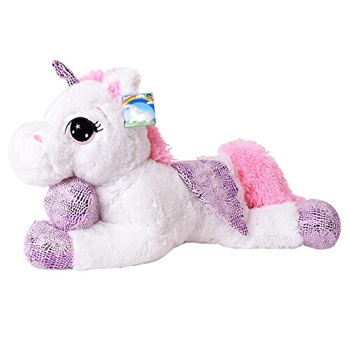 Peluche Cheval blanc 60x21 cm