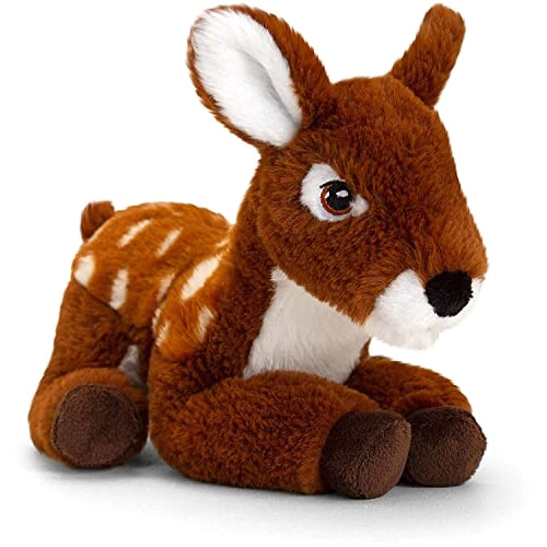 Peluche Cerf brun et blanc 22 cm