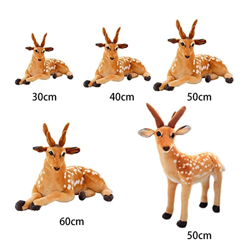 Peluche Cerf brun clair 60 cm variant 0 