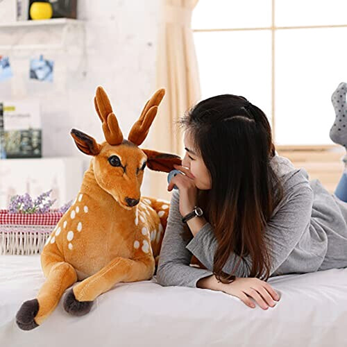 Peluche Cerf brun clair 60 cm variant 1 