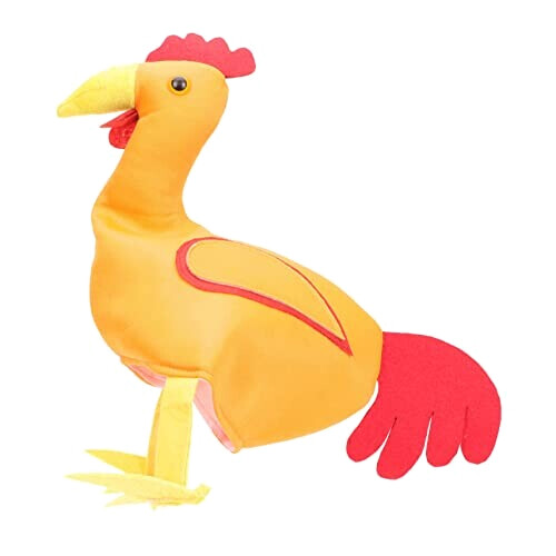 Peluche Coq orange 45x40 cm