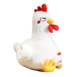 Peluche Coq blanc 45 cm