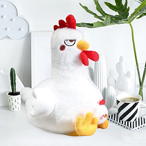 Peluche Coq blanc 45 cm variant 2 