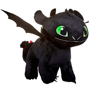 Peluche Dragon noir 40 cm