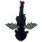 Peluche Dragon noir 40 cm - miniature variant 4