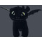 Peluche Dragon noir 40 cm - miniature variant 5