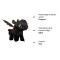 Peluche Dragon noir 40 cm - miniature variant 9