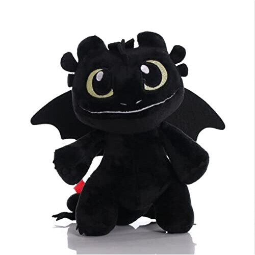 Peluche Dragon noir?poupée 20 cm
