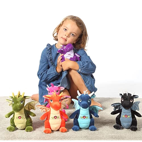 Peluche Dragon bleu 20 cm variant 5 