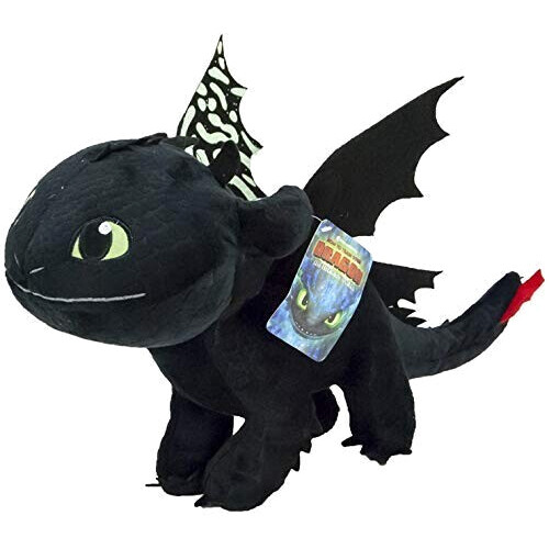 Peluche Dragon noir 37x21 cm