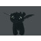 Peluche Dragon noir 37x21 cm - miniature variant 2