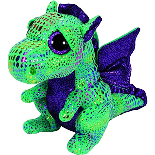 Peluche Dragon vert/bleu 17x8 cm