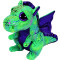 Peluche Dragon vert/bleu 17x8 cm - miniature
