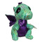 Peluche Dragon vert/bleu 17x8 cm - miniature variant 1