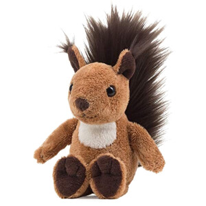 Peluche Écureuil marron/blanc 18 cm