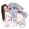 Peluche Éléphant gris 100 cm - miniature