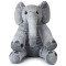Peluche Éléphant nuru l'éléphant (gris) 55 cm - miniature