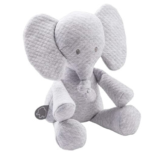 Peluche Éléphant gris matelassé 32x23 cm