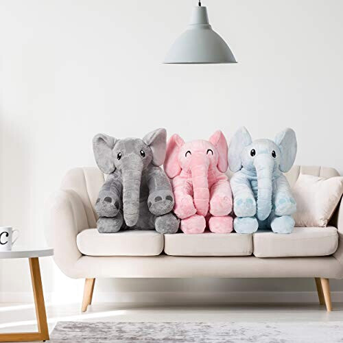 Peluche Éléphant rose 55 cm variant 4 