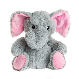 Peluche Éléphant gris rose 15x15 cm