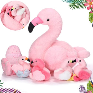 Peluche Flamant rose roses 50 cm