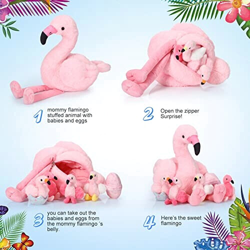 Peluche Flamant rose roses 50 cm variant 1 