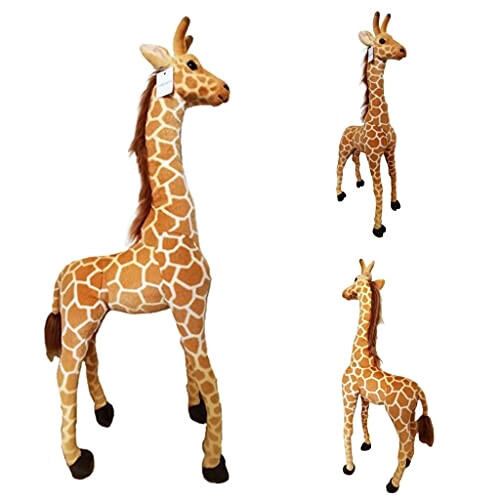 Peluche Girafe marron 102 cm