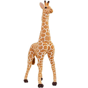 Peluche Girafe jaune brunâtre 120 cm