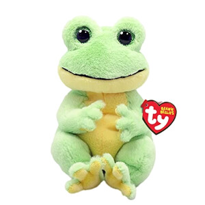 Peluche Grenouille vert jaune 9.5x13.5 cm