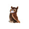 Peluche Hibou brun 30 cm - miniature variant 4
