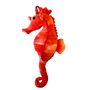 Peluche Hippocampe rouge 26 cm