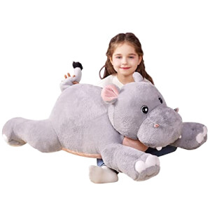 Peluche Hippopotame gris 78 cm