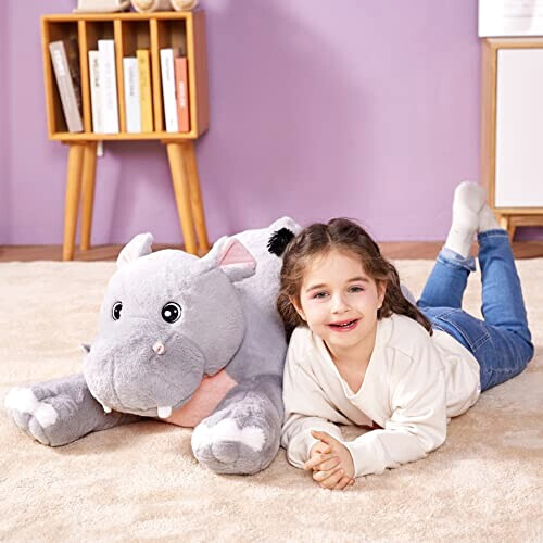 Peluche Hippopotame gris 78 cm variant 1 