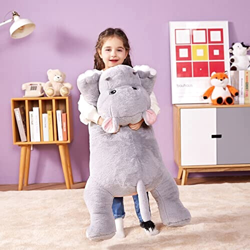 Peluche Hippopotame gris 78 cm variant 2 