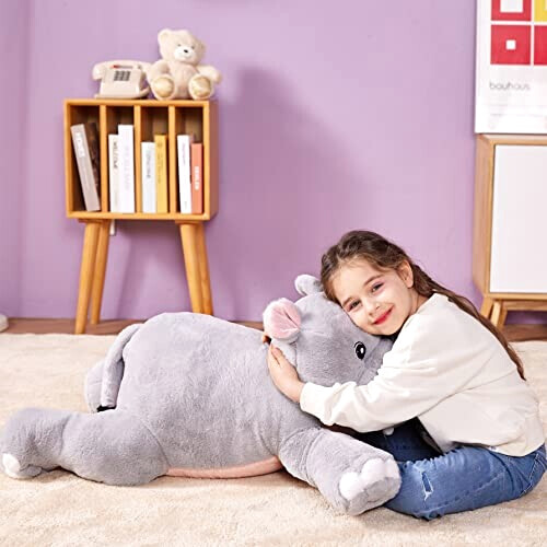 Peluche Hippopotame gris 78 cm variant 3 