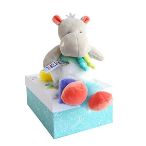 Peluche Hippopotame multicouleur 30 cm